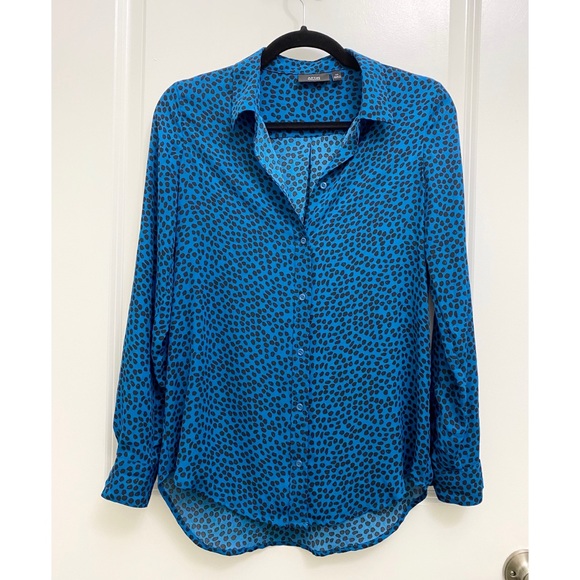 Turquoise Polka-Dot Button Up - Picture 1 of 14
